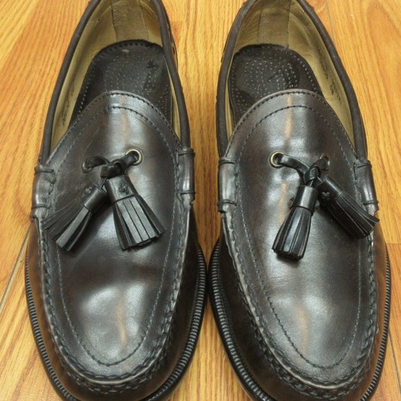 COLE HAAN LEATHER TASSEL LOAFERS SHOES DARK BROWN Sz 8 1/2 D main image 5